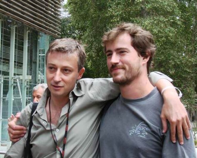 Patrick Codomier et Massimo Berruti à la sortie de la conférence. © Geneviève Delalot / Photos.Puech.info Patrick Codomier et Massimo Berruti à la sortie de la conférence. © Geneviève Delalot / Photos.Puech.info